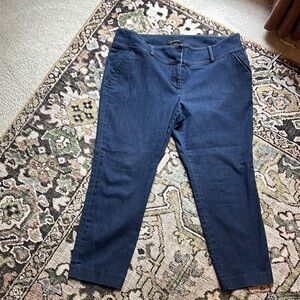 trouser Jeans Ann Taylor 14 wide belt loops cropped